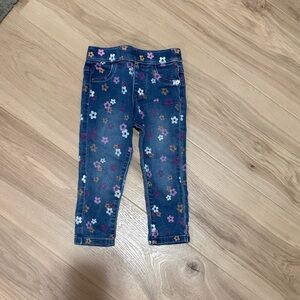 Falls Creek Kids Floral Jeans - Blue and Multicolor